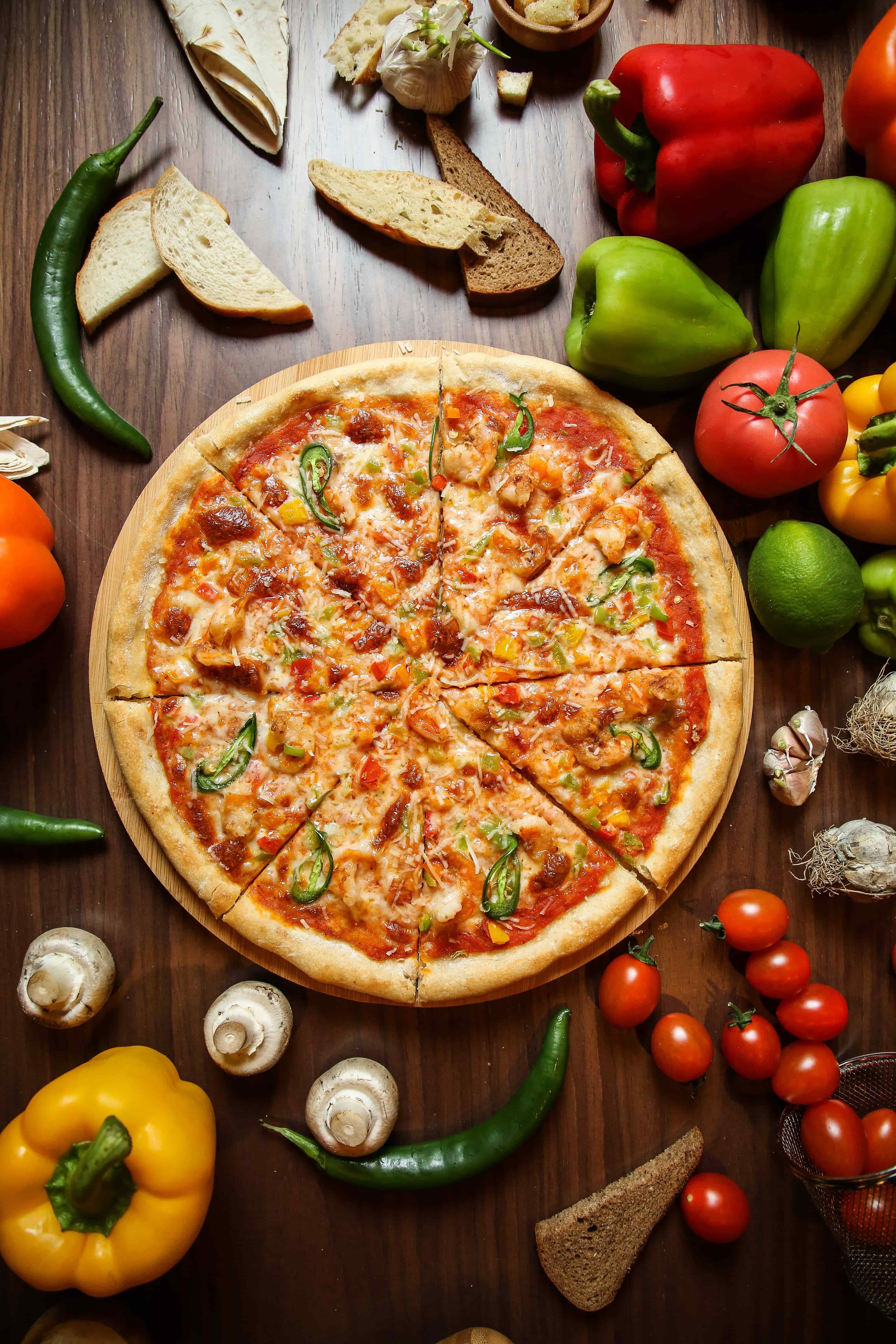 green pizza